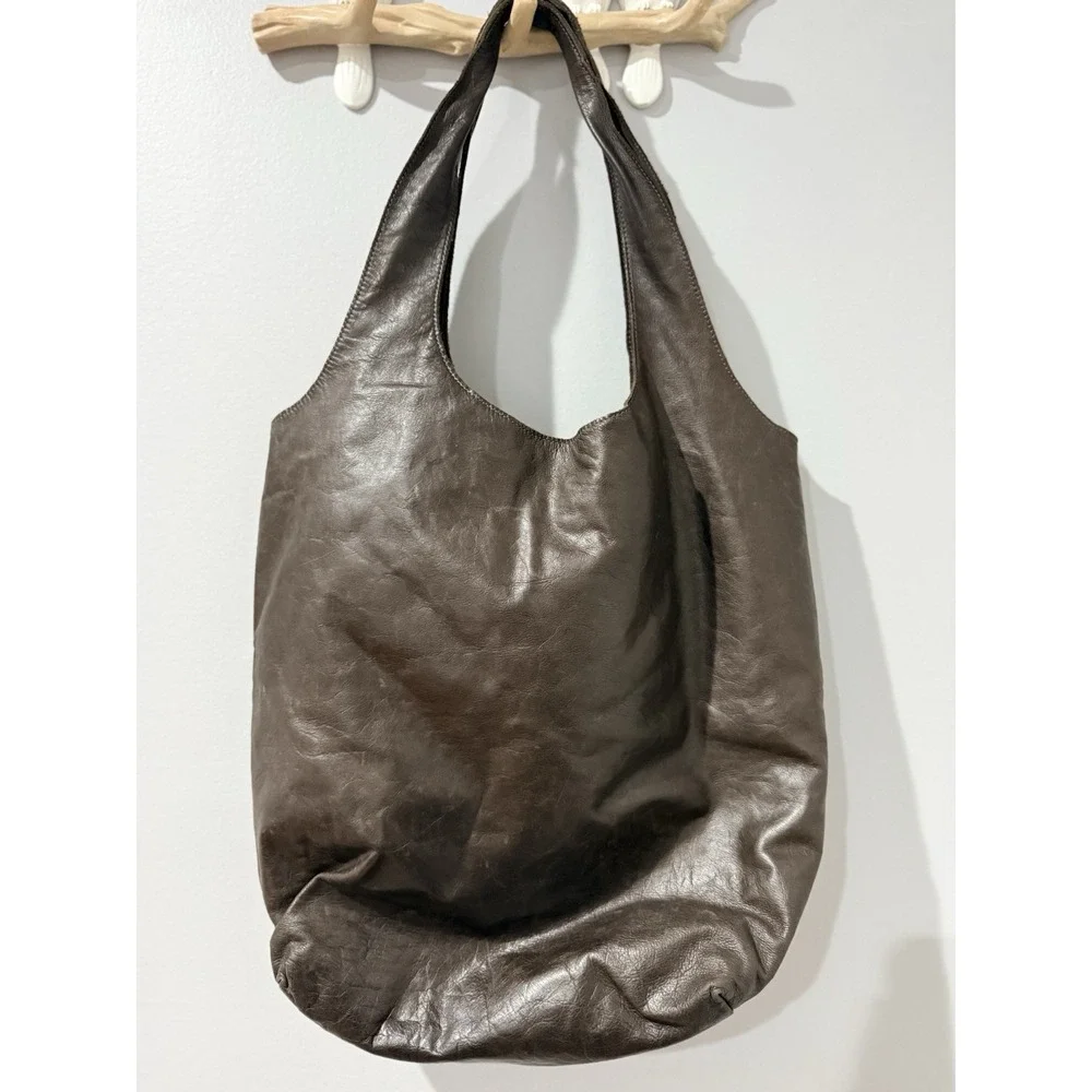 Bretelle Shopping Bag Brown Hobo Boho Shoulder Bag  M0851 J‎